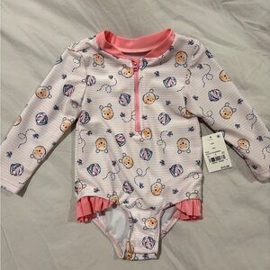 Pink Long Sleeve Baby Swimsuit